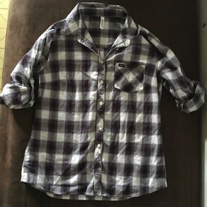 Rvca plaid long sleeve shirt